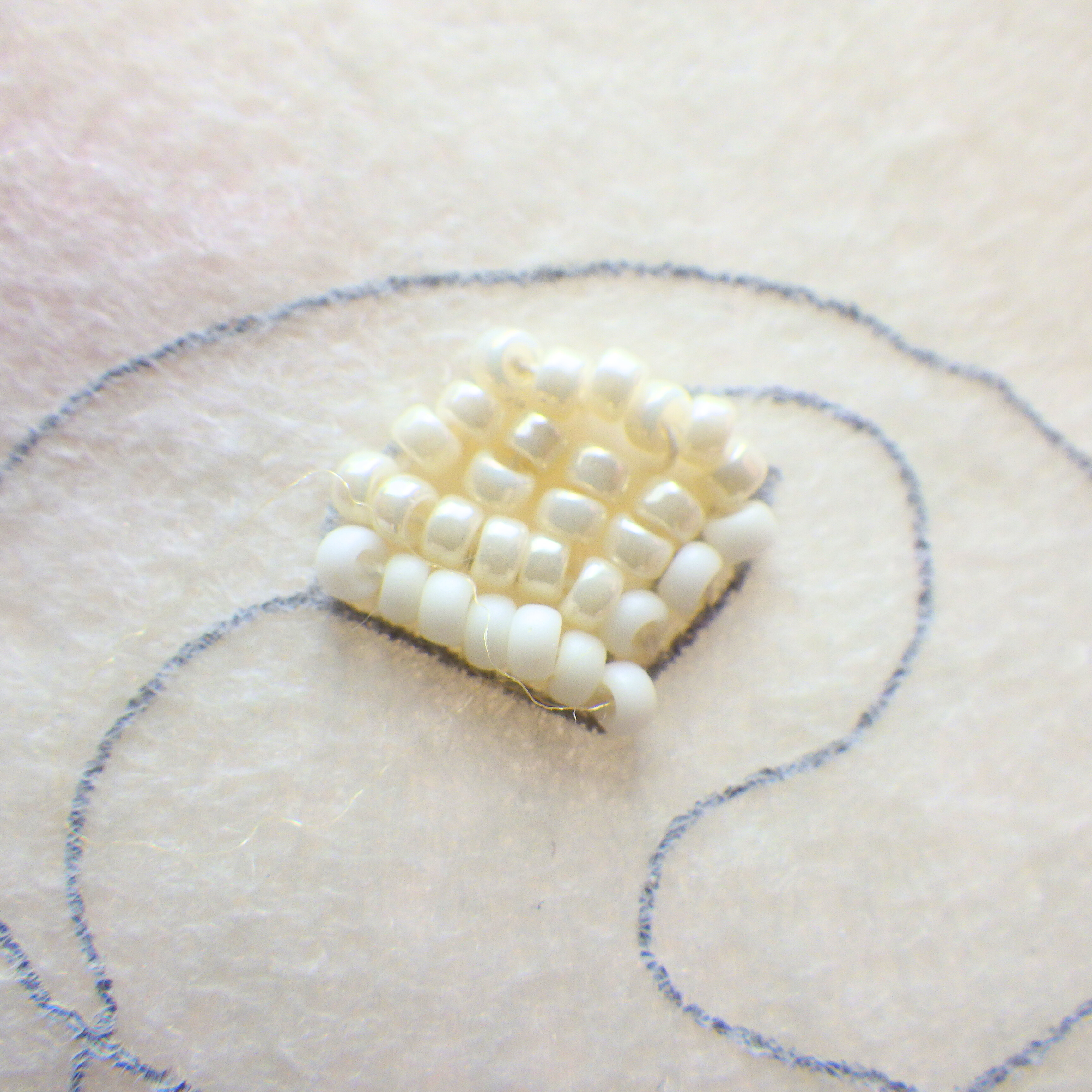 バターを刺しゅうできたところ