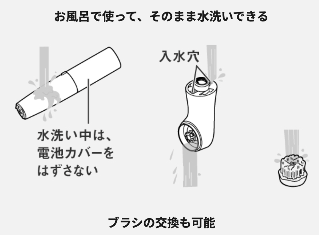 VIO専用洗浄ブラシ フェリエ　お手入れ方法