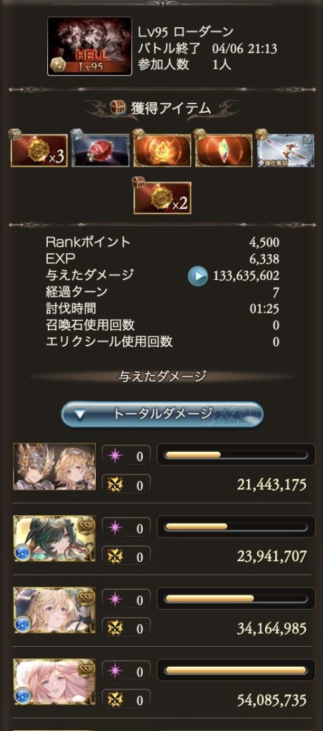 95HELL素殴り結果